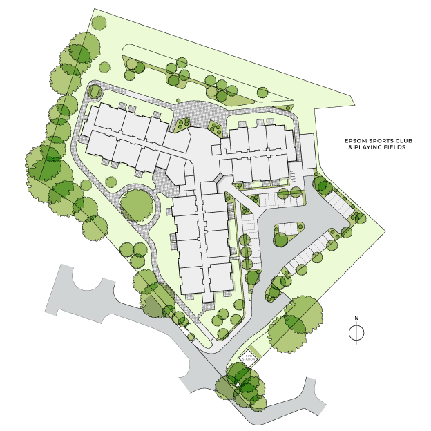 A graphic showing the layout of Nonsuch Abbeyfield Retirement Village